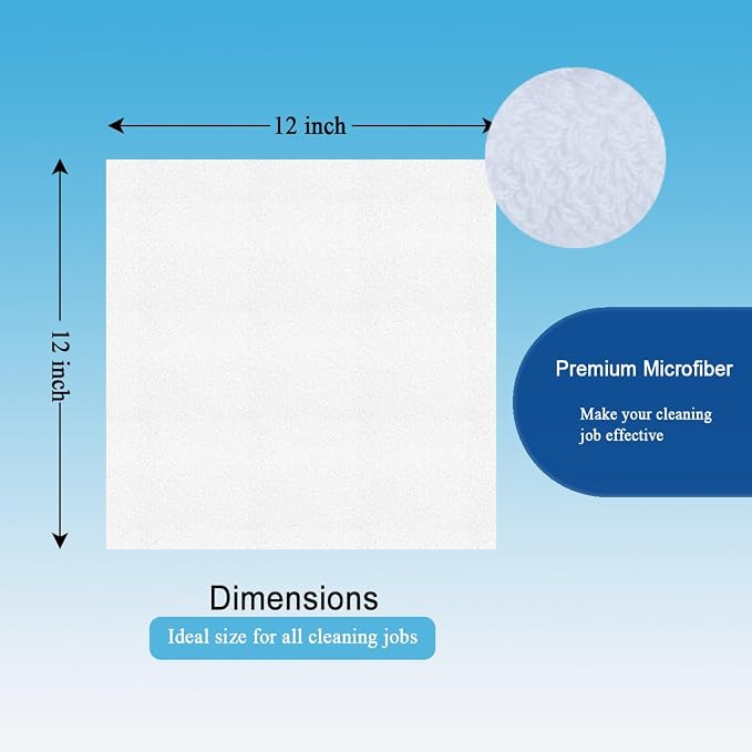 Microfiber Cleaning Cloth-8PK High Absorbent Lint-Free Scratch-Free - Image 3