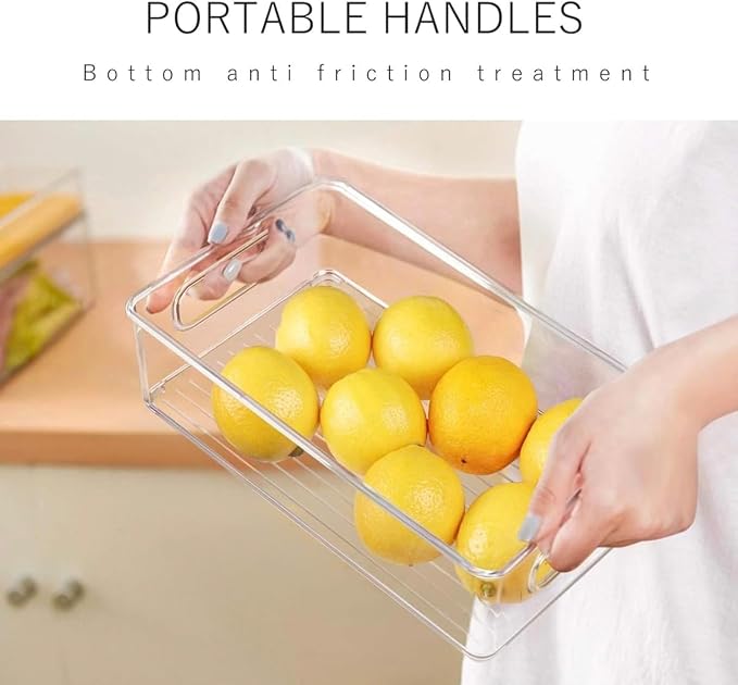 12 Pack Refrigerator Organizer Bins, 3 Sizes Stackable Clear Pantry Storage - Image 9
