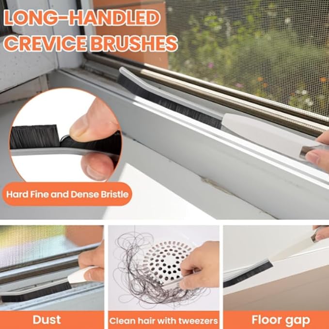 Window Cleaning Tool Set, 10 Pack Multi-Purpose Window Track Cleaner - Image 4