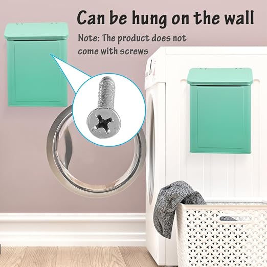 Picowe Magnetic Laundry Storage, Large Metal Lint Holder Bin - Image 5