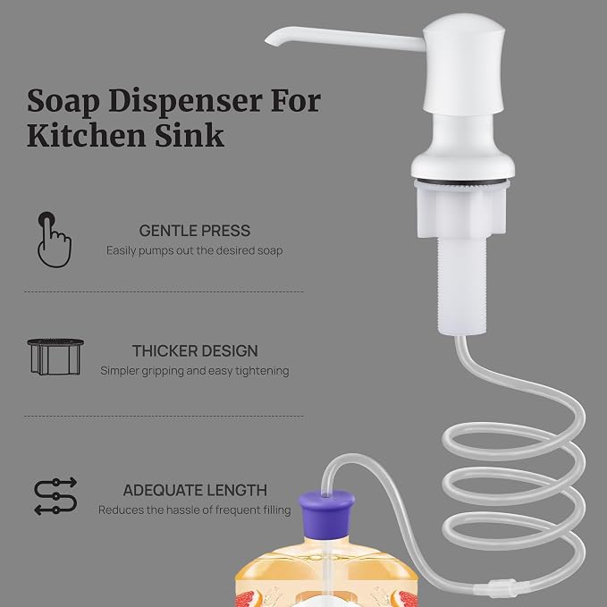 Sink Soap Dispenser for Kitchen Sink White Upgrade - Image 3