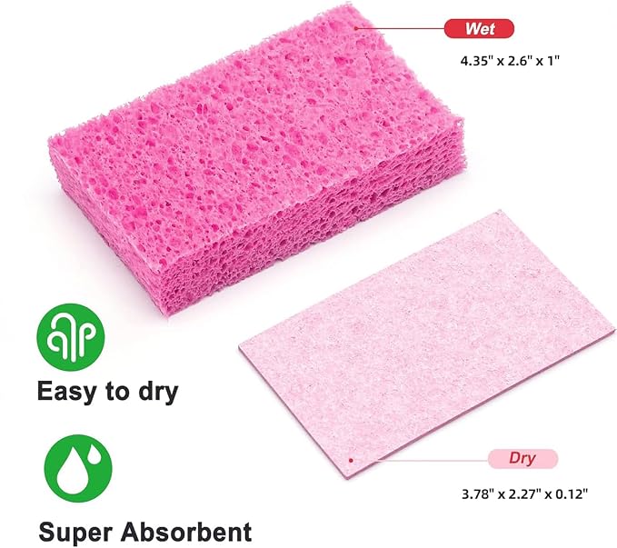 12 - Pack Non-Scratch Scrub Sponges - Sponges - Image 3