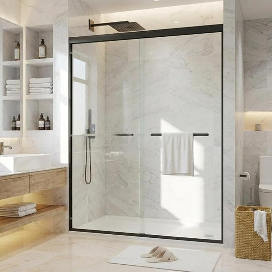 Sliding Shower Door 50-60" Adjustable Width x 72" Height, Bypass Space-Saving by IDEALHOUSE