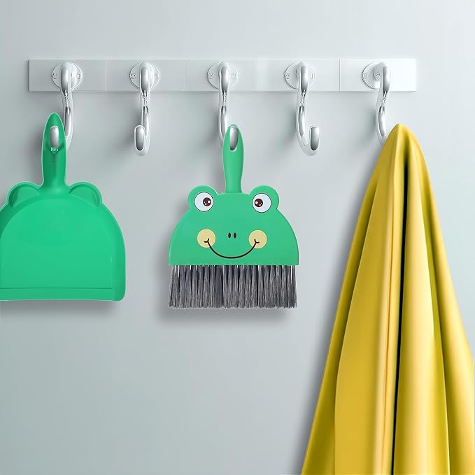 Green Small Dustpan and Brush Set Cute Mini Hand Broom and Dustpan Set Portable - Image 4