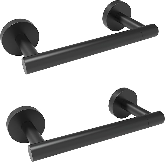 Matte Black 2 Pack Toilet Paper Holder SUS304 Stainless Steel Double Post by ElevateYourSpaceChooseRARXTR