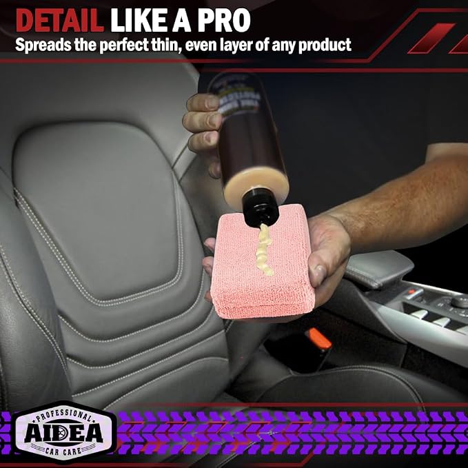 AIDEA Microfiber Applicator Pad-8Pack, Car Wash Sponge, Premium Microfiber - Image 5
