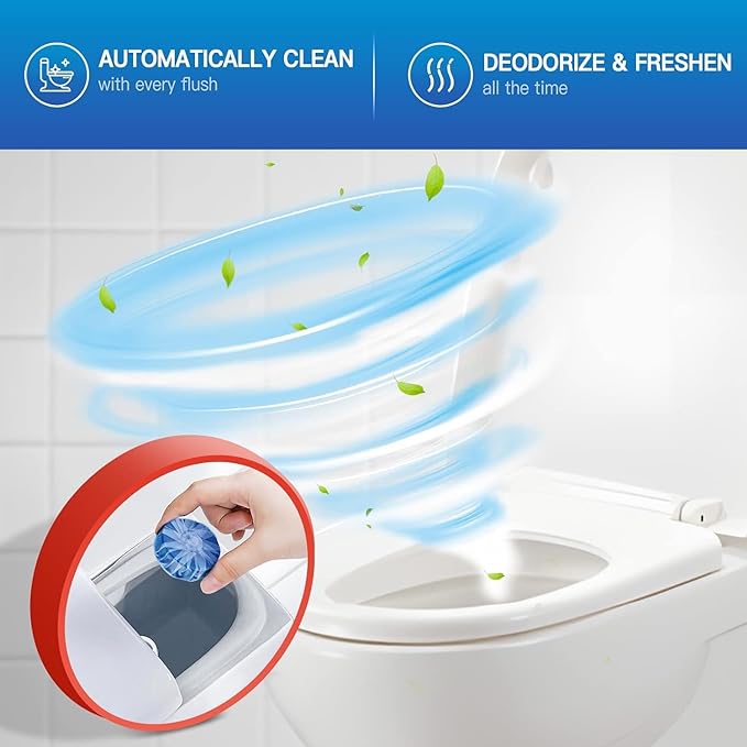 Vacplus Automatic Toilet Bowl Cleaner Tablets, Bathroom Toilet Tank Cleaner - Image 3