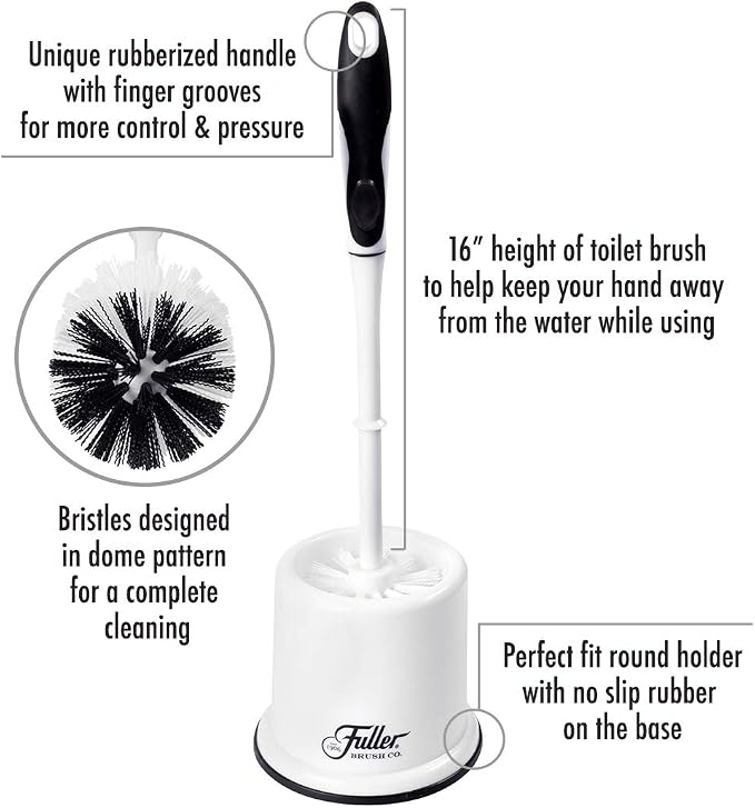 Fuller Brush Toilet Bowl Brush in Caddy Set – 16-Inch Long Handle – Heavy Duty - Image 3