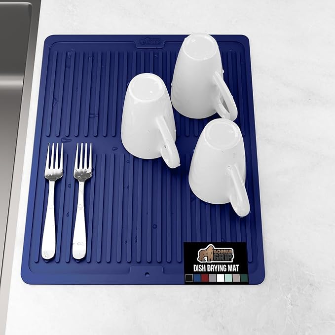 GORILLA GRIP 100% BPA-Free Patented Silicone Dish Drying Mat by GorillaGrip