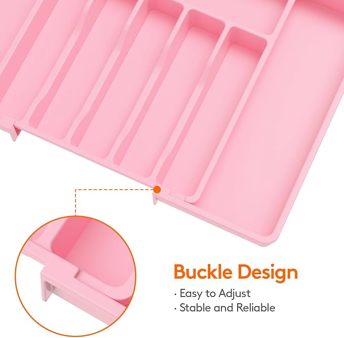 Lifewit Silverware Drawer Organizer, Expandable Utensil Tray - Image 5