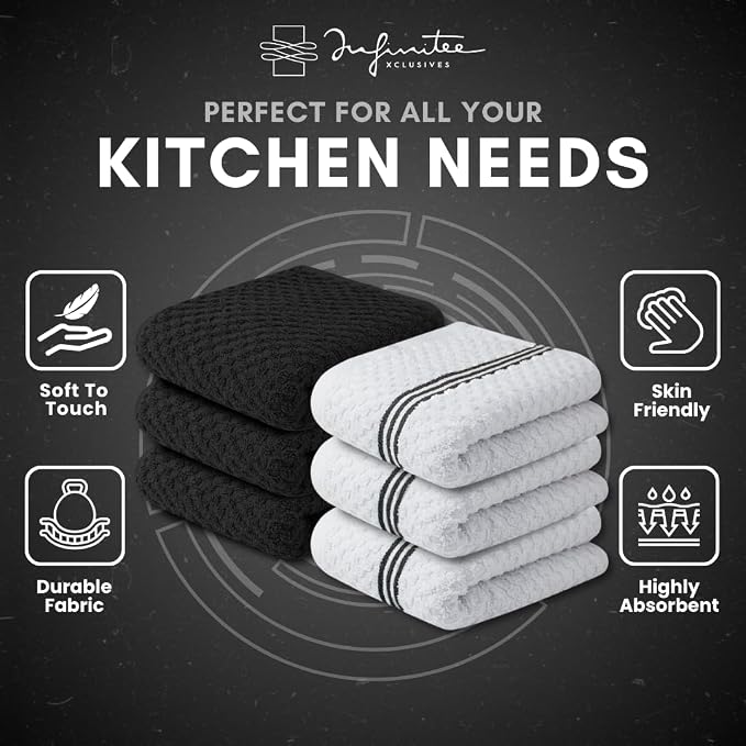 Infinitee Xclusives 100% Cotton Kitchen Towels - Image 6