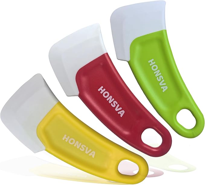 Dish Scraper for Cleaning Pans, Silicone Kitchen Sraper, Non-stick Scraping by HONSVA