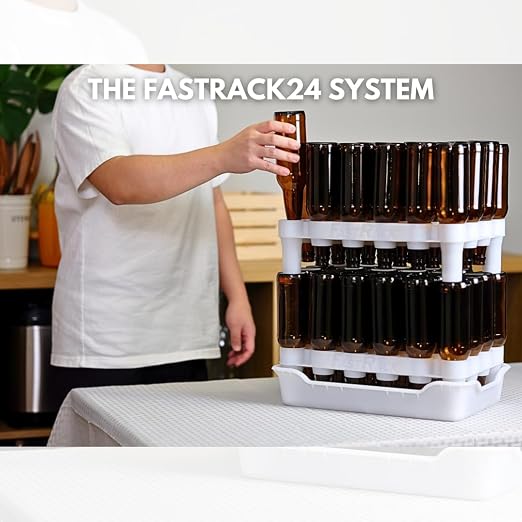 FASTFERMENT - 24-Bottle Drying Rack & Tray| Bottle Drying Tree Alternative | - Image 8