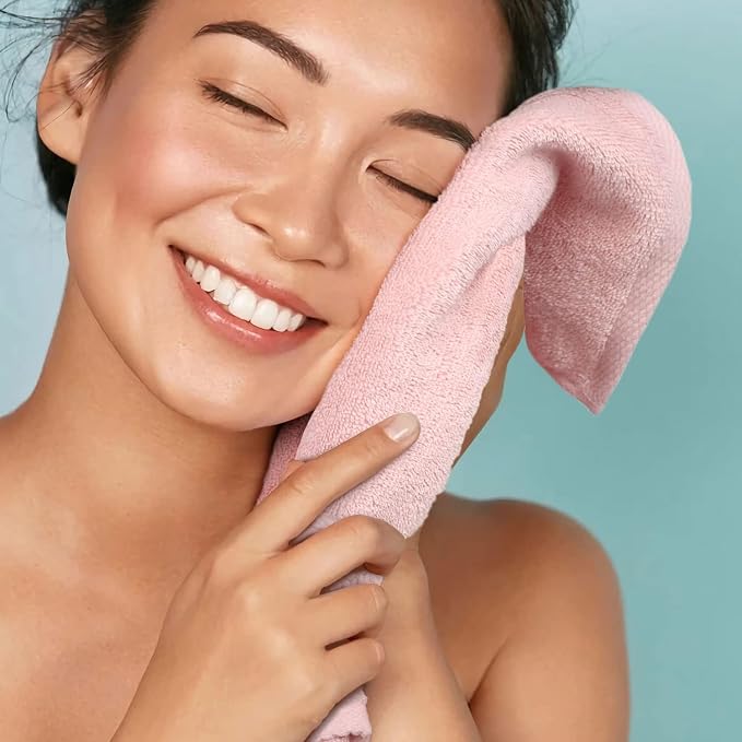 Cleanbear Face-Cloth Washcloths Set, 100% Cotton, High Absorbent, Size13 - Image 6