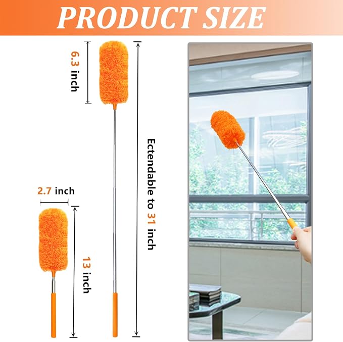 4 Pack Microfiber Feather Duster, - Image 2