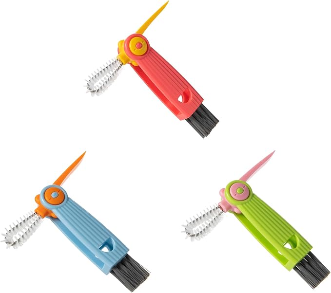 Chemimoso 3 in 1 Cup Lid Gap Cleaning Brush Set, Home Kitchen Crevice Cleaning by Unknown