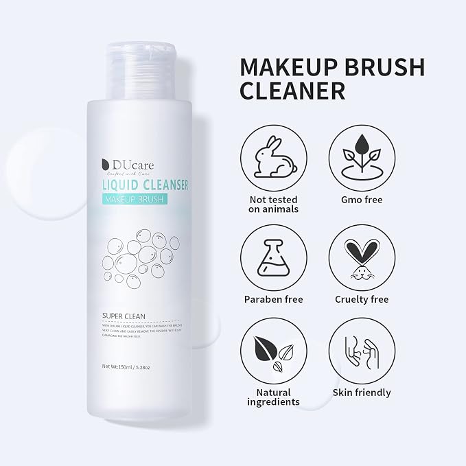 DUcare Makeup Brush Cleaner Shampoo Soap Solid Brush Cleaning Mat Removes - Image 2