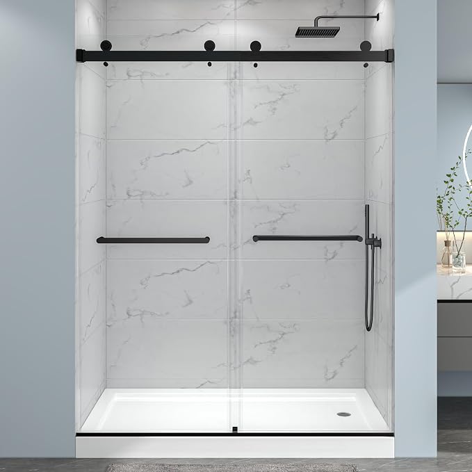 49"- 54" W x 76" H Frameless Shower Door, Double Sliding Shower Door, 5/16" by EPXMKXShowerDoor