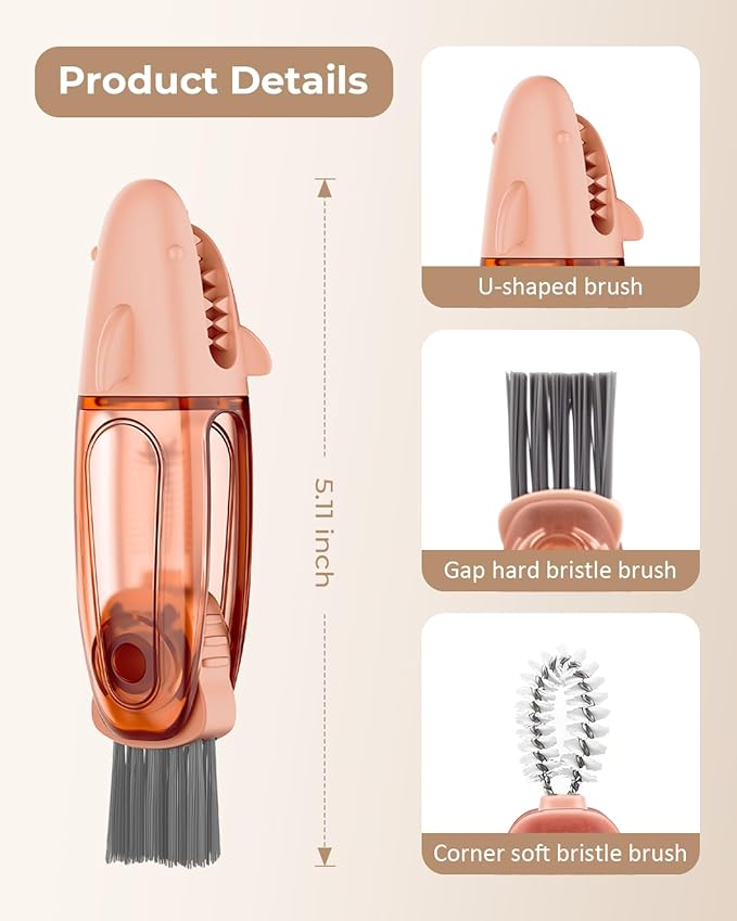 3 in 1 Multifunctional Cup Lid Cleaning Brush, Cup Crevice Cleaning Tools - Image 2