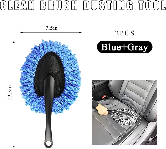 2 PCS Car Dash Duster Brush, Super Soft Microfiber Multi-Functional Car - Image 2