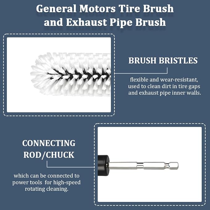 Drill Brush for Car Wheel, Soft No Scratches Vehicle Rim Cleaning Brush for - Image 3