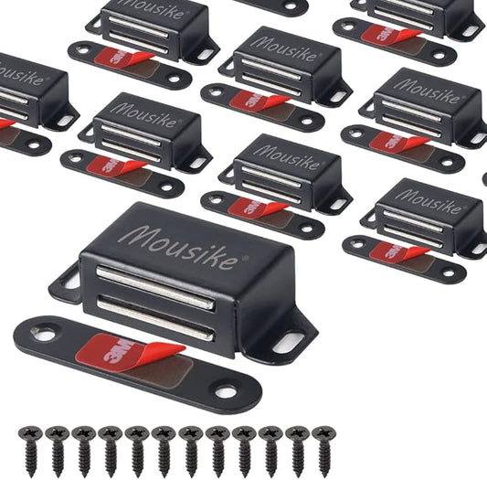 Mousike Cabinet Magnets 30lb Black Door Magnets by Mousike