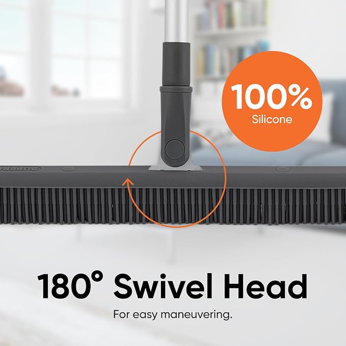 Superio 16"" Slim Silicone Salon Broom - Image 4