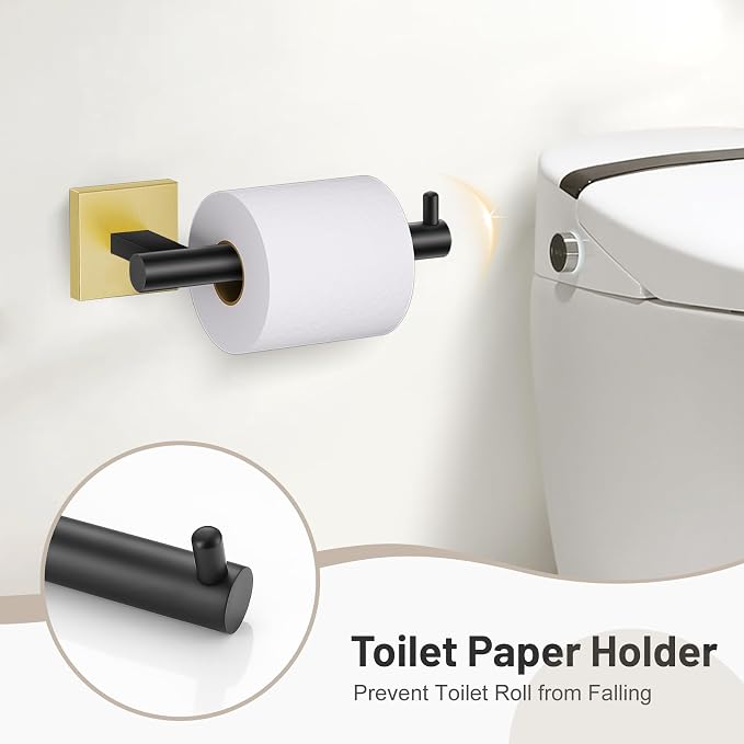 Towel Ring Set 4 Piece Bathroom Hardware Set Includes Towel Ring 2 Towel Hooks - Image 4