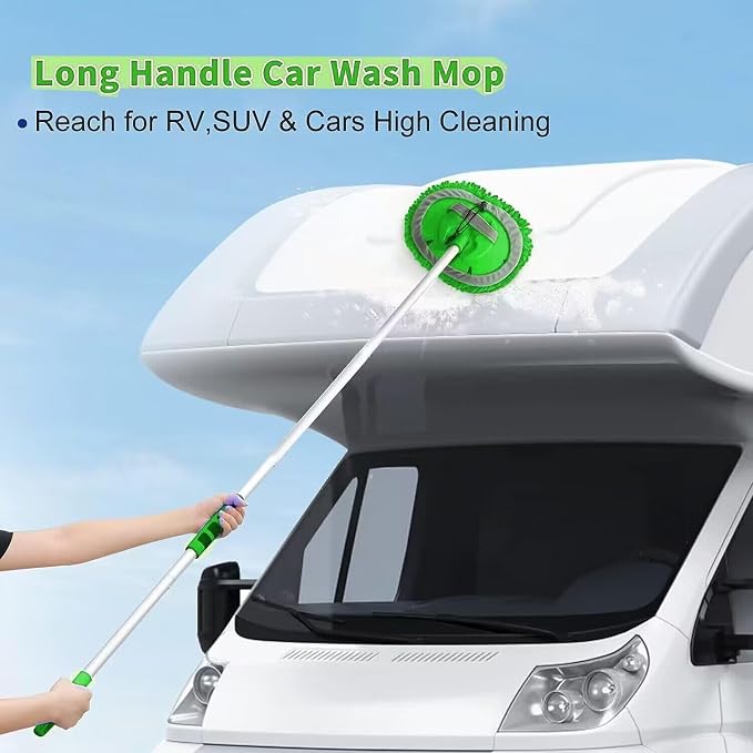 62'' Car Wash Brush with Long Handle, Scratch-Free Soft Bristles Sturdy Car - Image 4