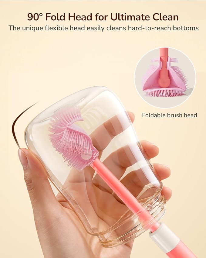 Extendable Bottle Brush with Straw Cleaner Brush, 10.8 to 14 Inches Adjustable - Image 2