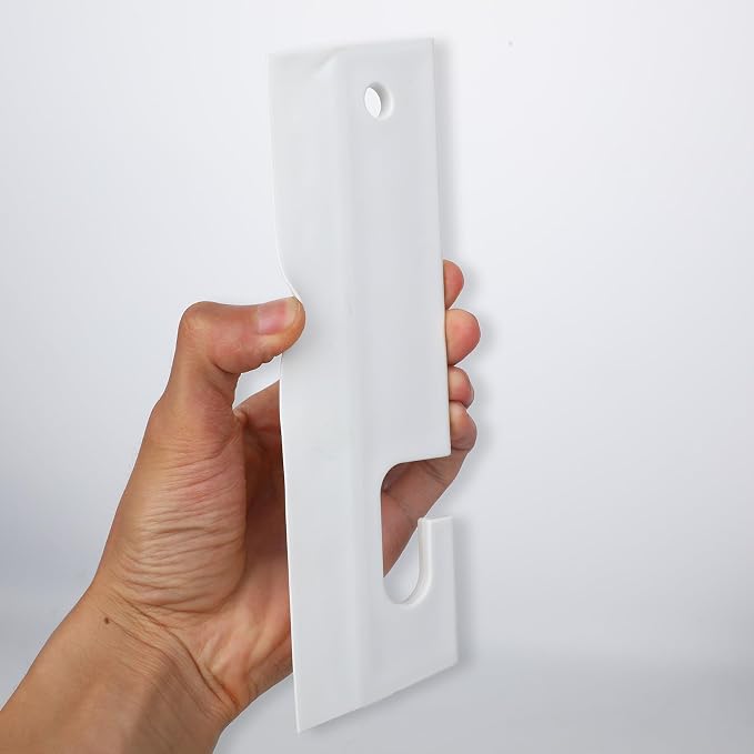 White Silicone Squeegee with Hanging Hook Mini Soft Window Squeegee Shower - Image 6