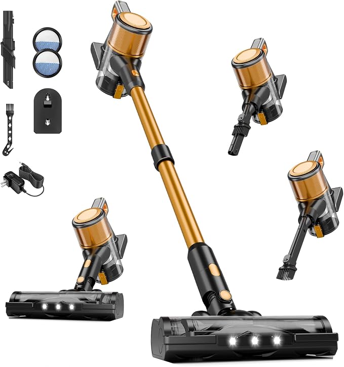 Cordless Vacuum Cleaner, 8 in 1 40Kpa 55Mins, Lightweight Vacuum Cleaners by Unknown