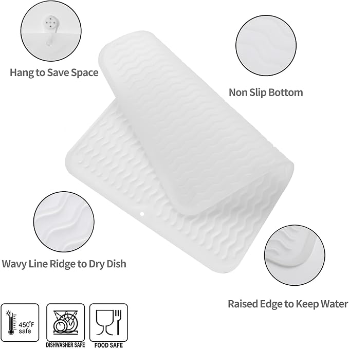 Silicone Dish Drying Mat for Multiple Usage, Easy clean, Eco-friendly, - Image 3