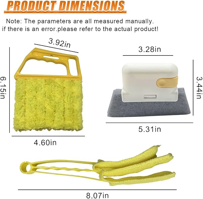 Craedli 5PCS Car Window Blind Cleaning Brush Set, Includes 7-Finger Dust - Image 2