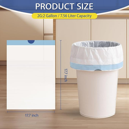 240 Count 2 Gallon Trash Bags Drawstring - Image 2