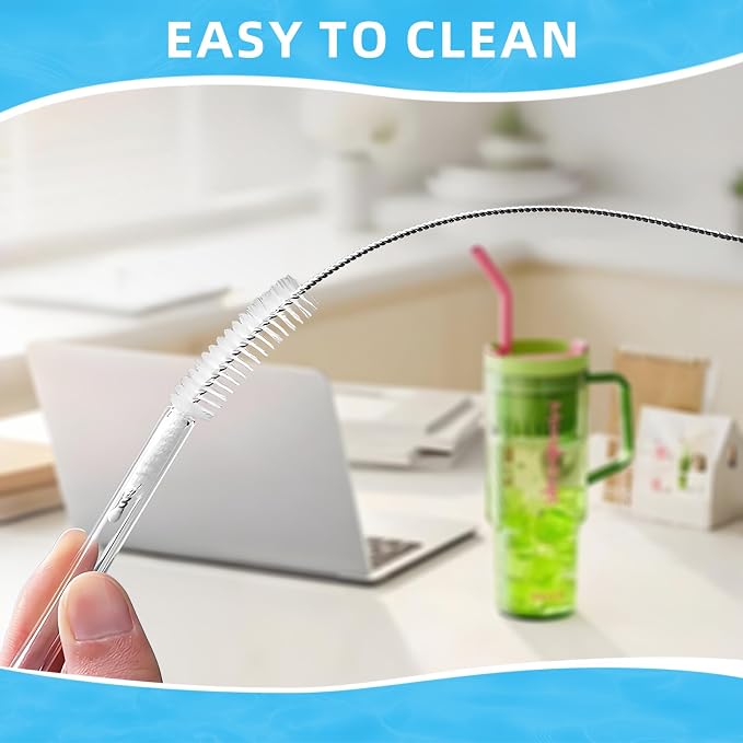 Cleaning Brushes for Reusable Drinking Straws, Long Wire Handle, Bottle and - Image 5