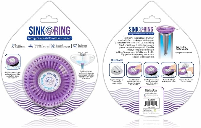 Bathroom Sink Hair Catcher for Pop-Up Drain – SinkRing 1.57" Precision Strainer - Image 6