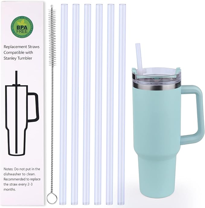 AIERSA 6 Pack Silicone Replacement Straws by AIERSA