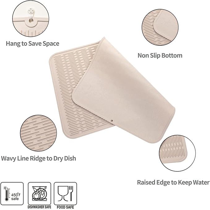Silicone Dish Drying Mat for Multiple Usage, Easy clean, Eco-friendly, - Image 4