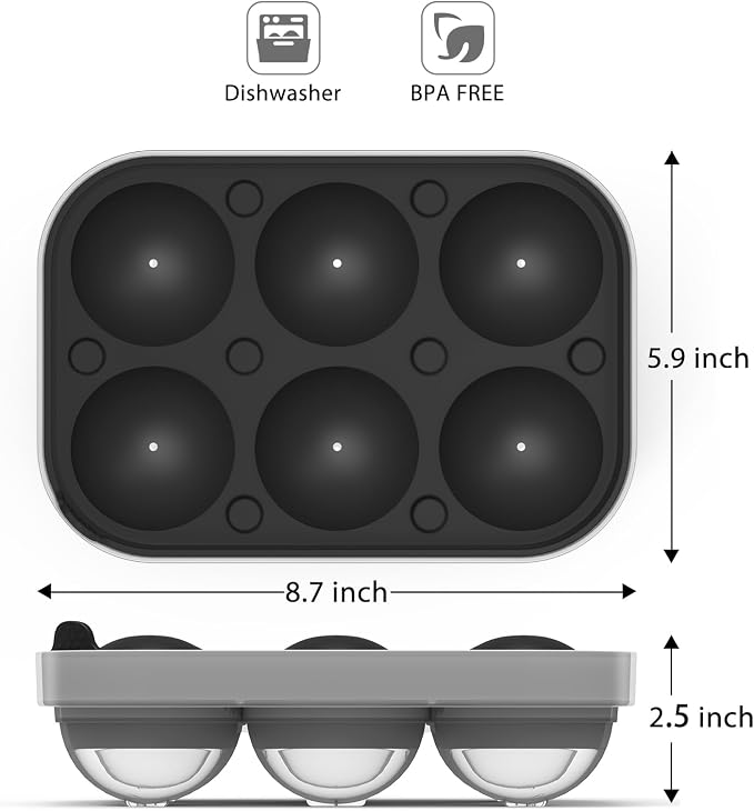 2.5inch Spherical Ice Ball Tray - Image 3