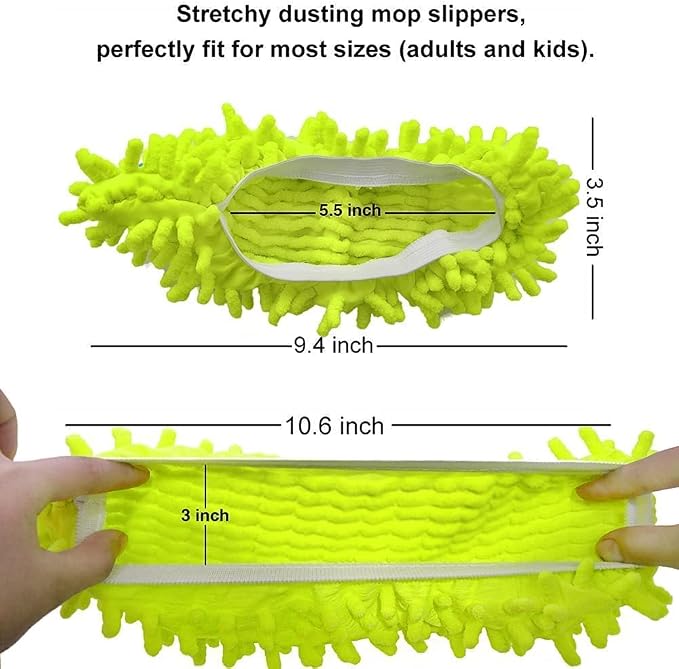 5 Pairs Multi-Function Dust Duster Mop Slippers Shoes Cover, Soft Washable - Image 2