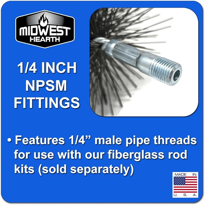 Midwest Hearth Wire Chimney Cleaning Brush Made in USA - Image 3