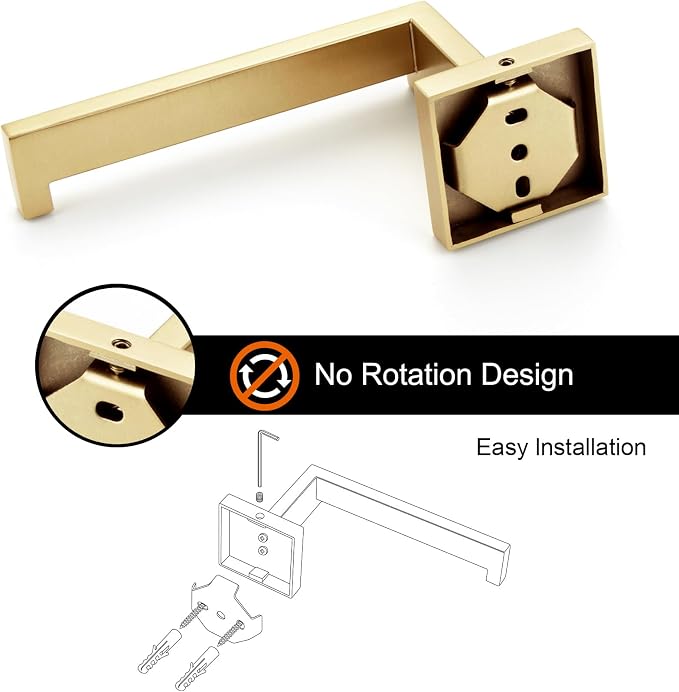 KOKOSIRI Gold Toilet Paper Holder Toilet Roll Holder - Image 5