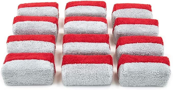 Autofiber Mini Ceramic Coating Applicator Sponge | 12 Pack | by Autofiber