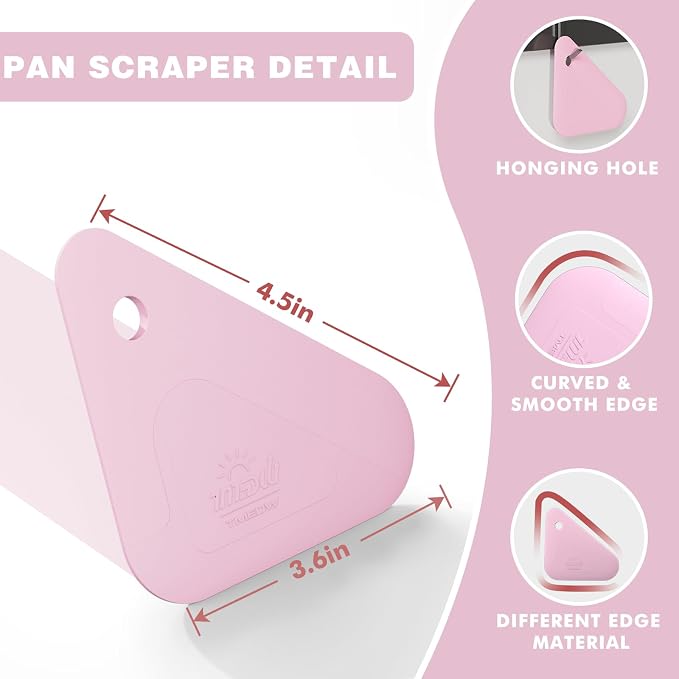 Food Scraper, 2-in-1 Pot and Pan Dish Scraper, Nylon and Silicone, Kitchen - Image 2