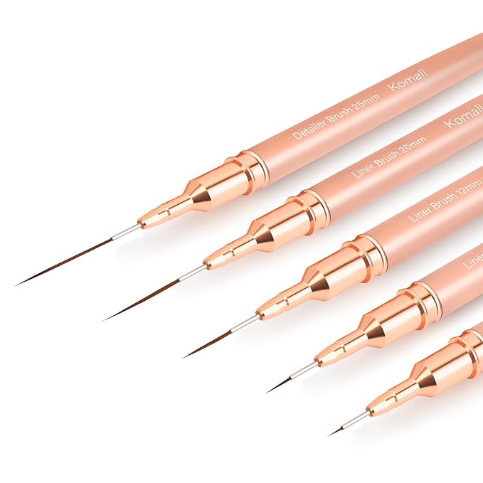 Metallic Nail Art Brushes, UV Gel Polish Painting Art Design Pen by Komall