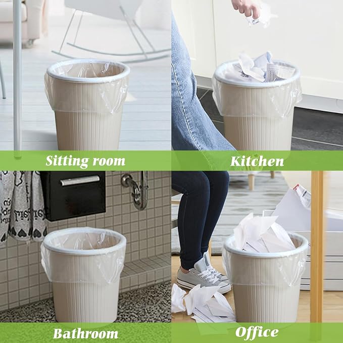 2.6 Gallon 220 Counts Strong Trash Bags Garbage Bags by Teivio, Bathroom Trash - Image 5