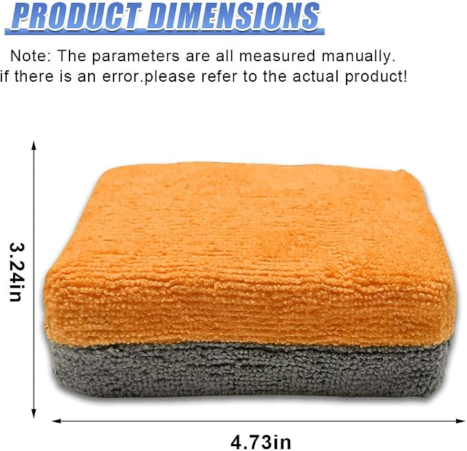 3PCS Microfiber Applicator Pads, Soft No-Scratch Car Wash Sponge, Washable - Image 2