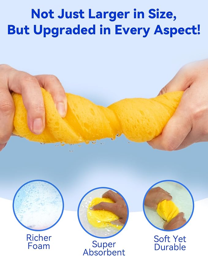 Temede Car Wash Sponge, Car Cleaning Large Sponges, All Purpose Sponges - Image 5