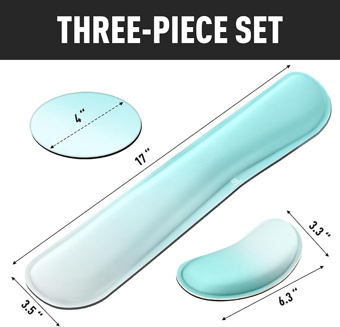 Gimars Upgrade Enlarge Silky Gel Memory Foam Keyboard Wrist Rest, Wrist Rest - Image 3